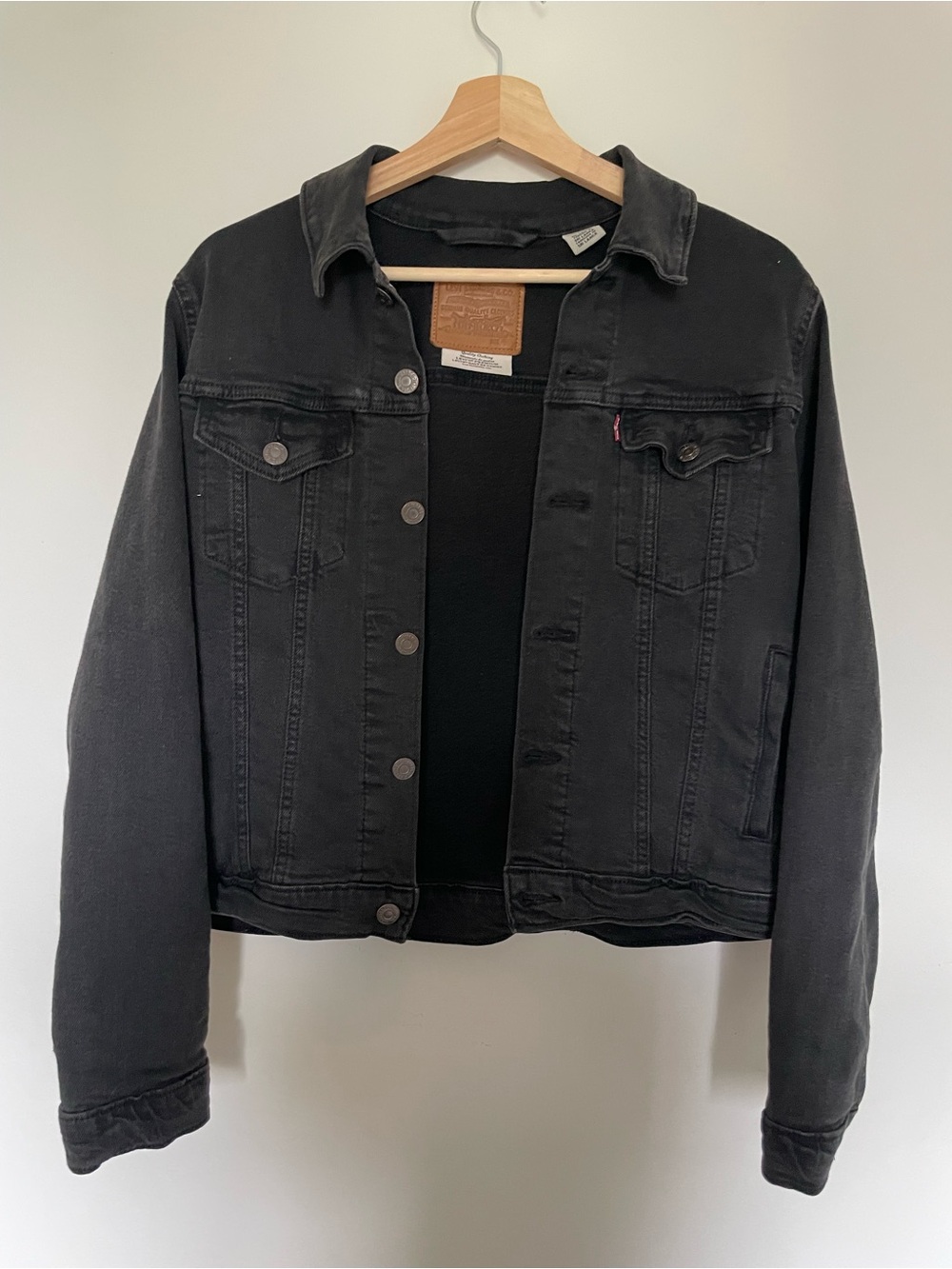 Levi's Original Trucker Jacket Women's Black Denim Jacket M/L